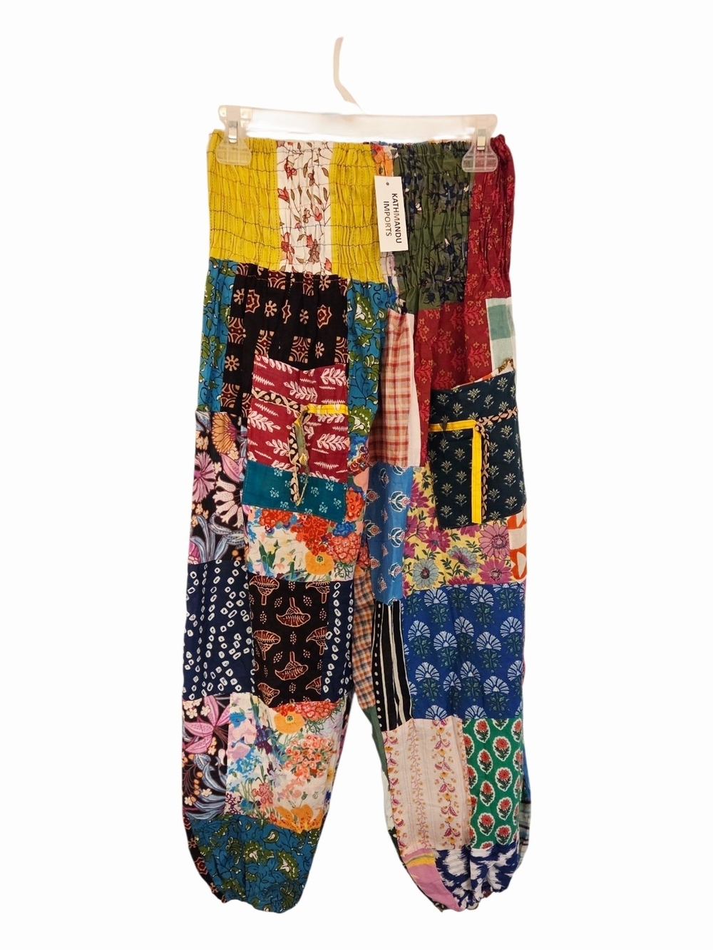 Women's Multicolor Patchwork Pants - Boho Comfort - READ DISCRIPTION!